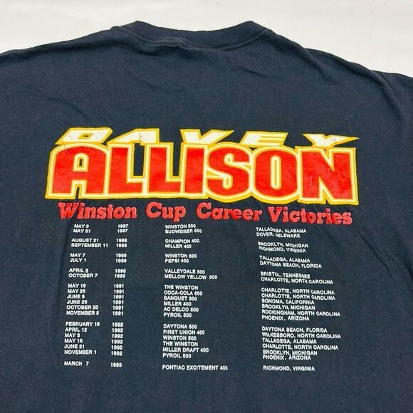 Vintage 1993 Davey Allison NASCAR Tribute Short Sleeve Shirt - Picture 7 of 7